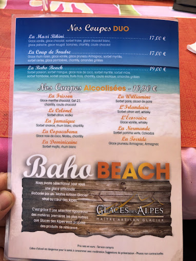 Baho Beach menu 2